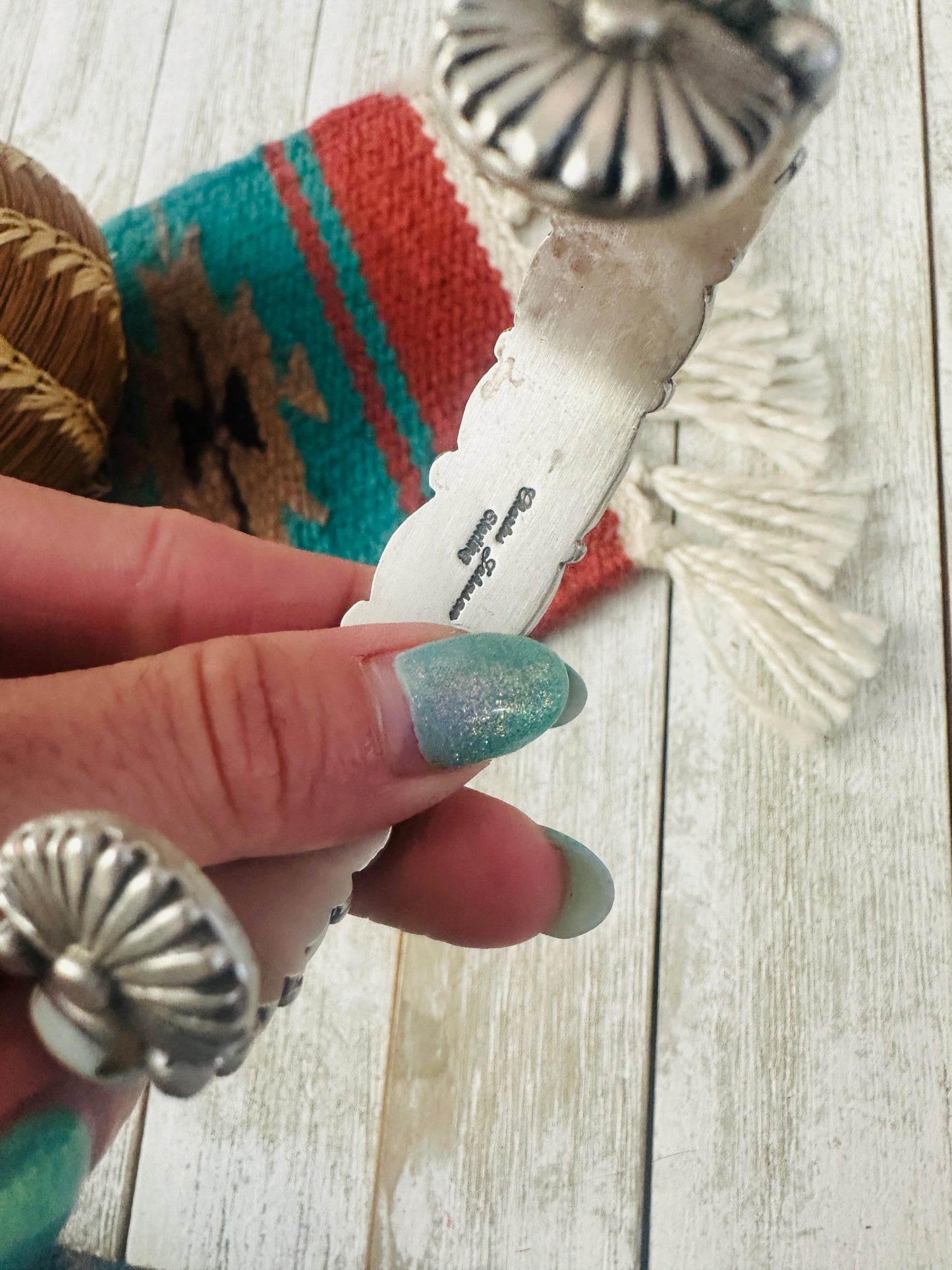 Handcrafted Palomino Turquoise & Sterling Silver Cuff Bracelet
