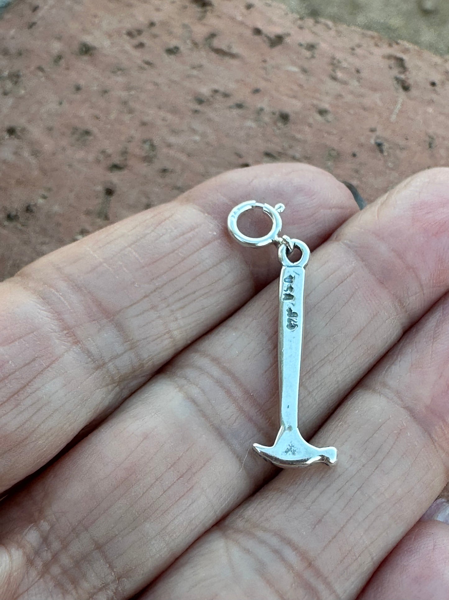 Handcrafted Sterling Silver Hammer Charm