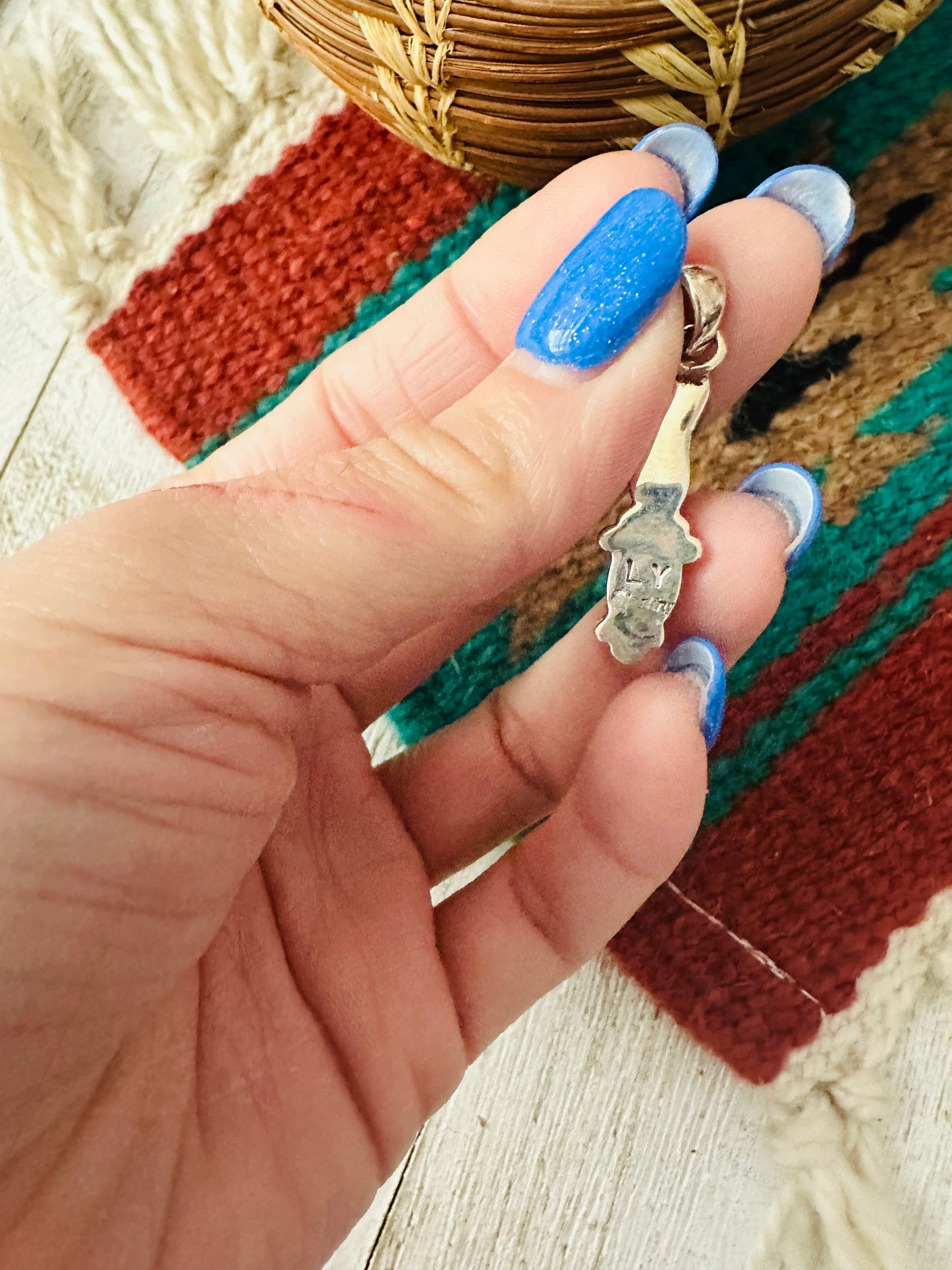 Handcrafted Red Coral & Sterling Silver Pendant