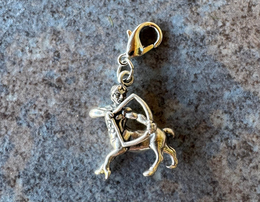 Handcrafted Sterling Silver Sagittarius Charm