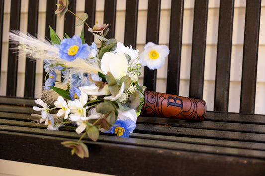 The Houston Tooled Leather Bouquet Wrap