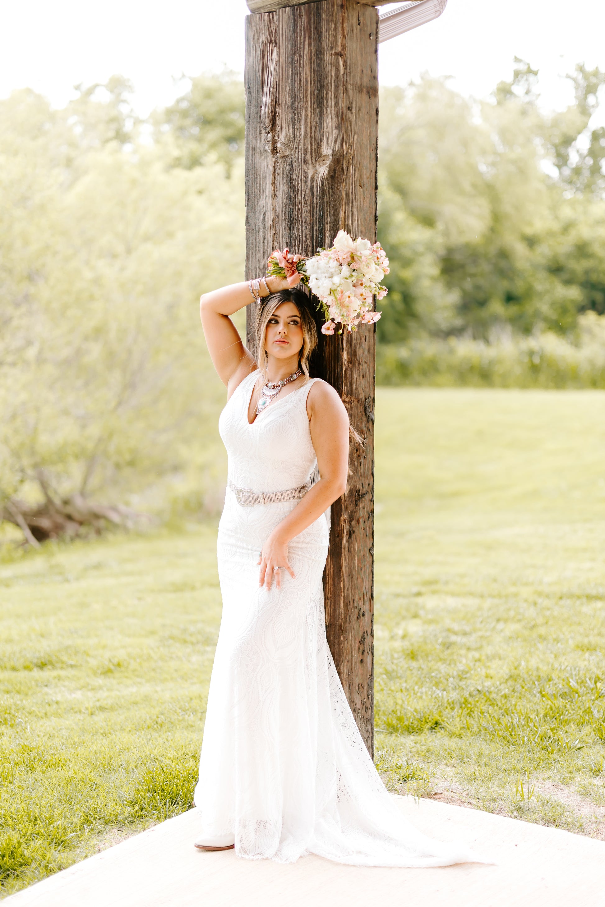 a line western wedding dress A-line Satin Wedding Dress,Modern Wedding Dress With Straps,WD00900, US16 / White