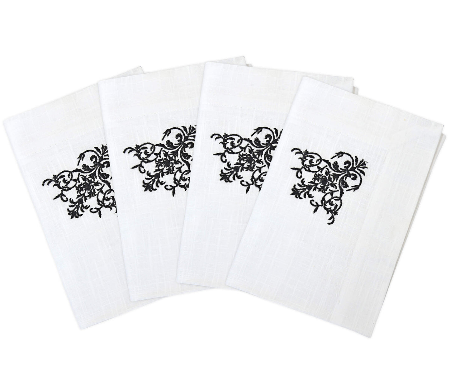 White Wedding Napkins - Victorian Napkins