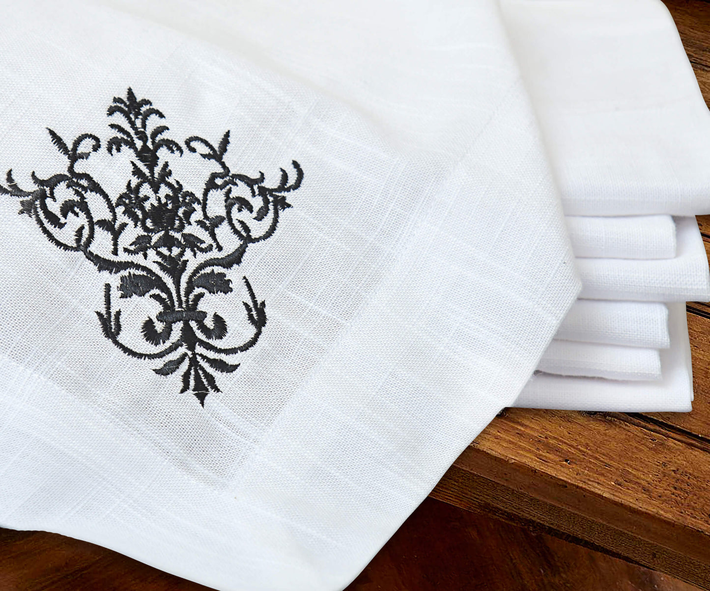 White Wedding Napkins - Victorian Napkins