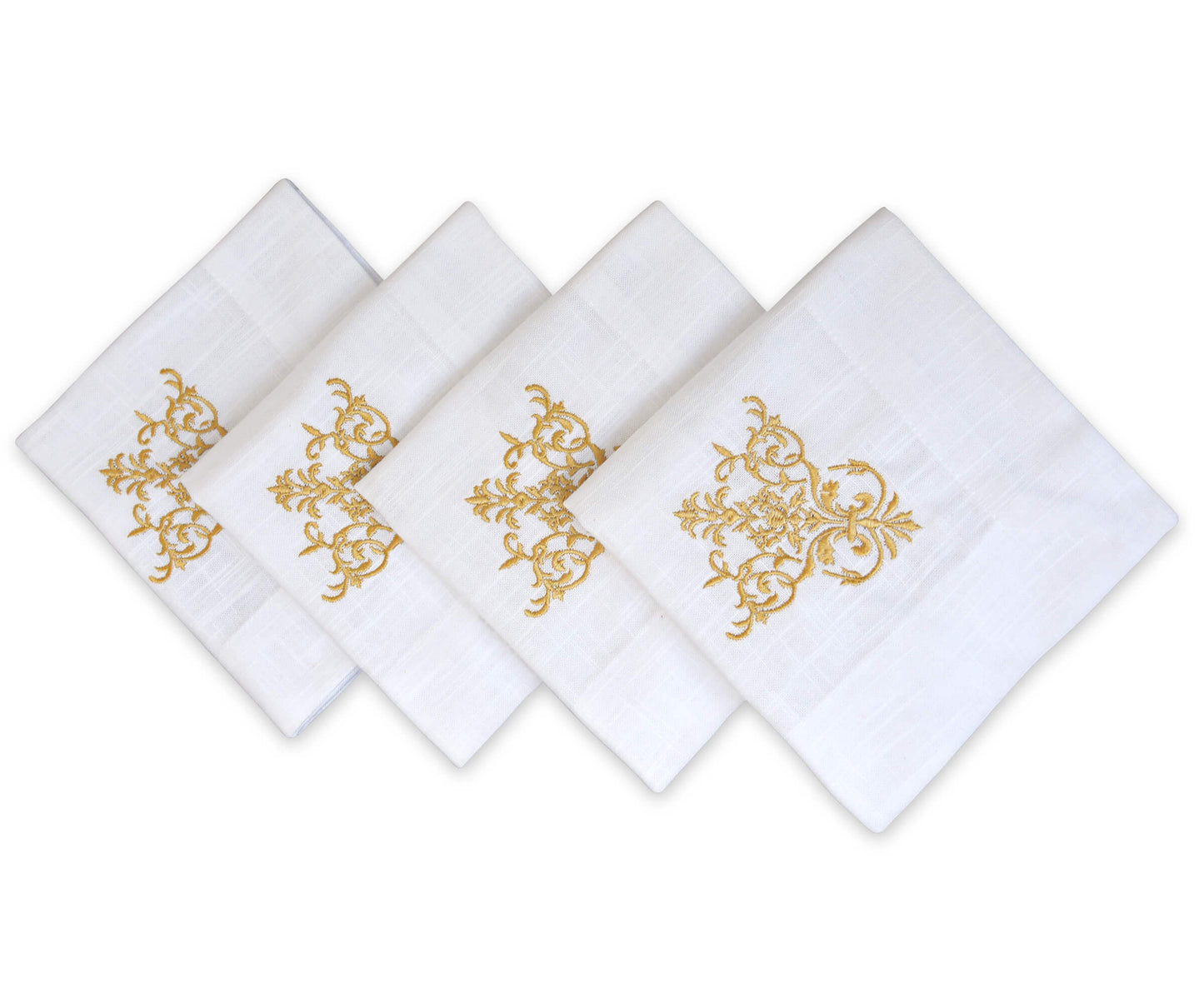 White Wedding Napkins - Victorian Napkins
