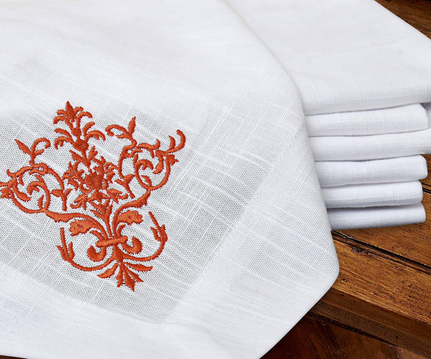 White Wedding Napkins - Victorian Napkins