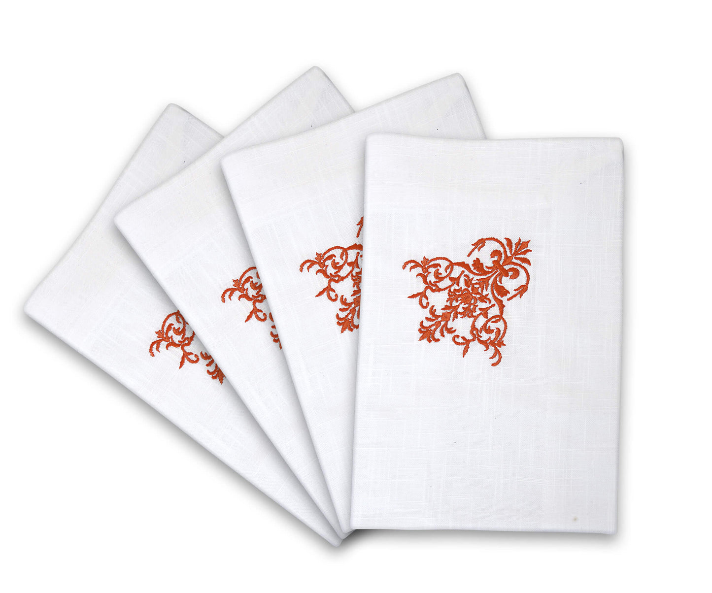 White Wedding Napkins - Victorian Napkins