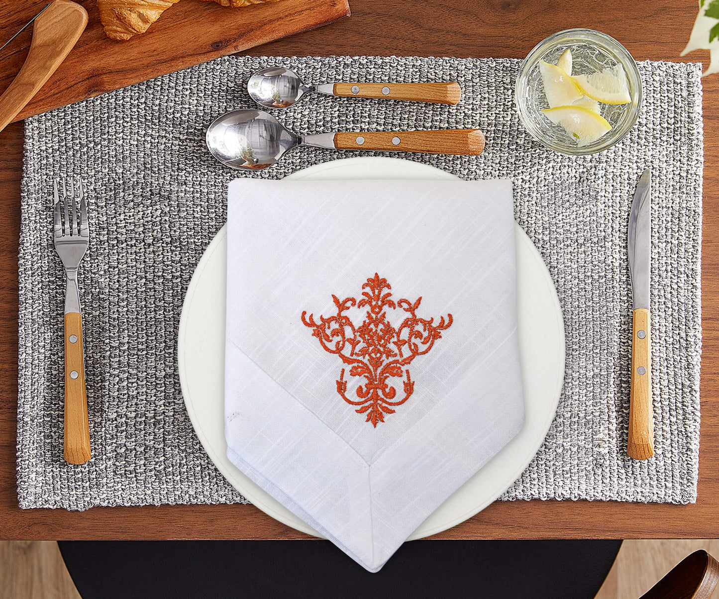 White Wedding Napkins - Victorian Napkins
