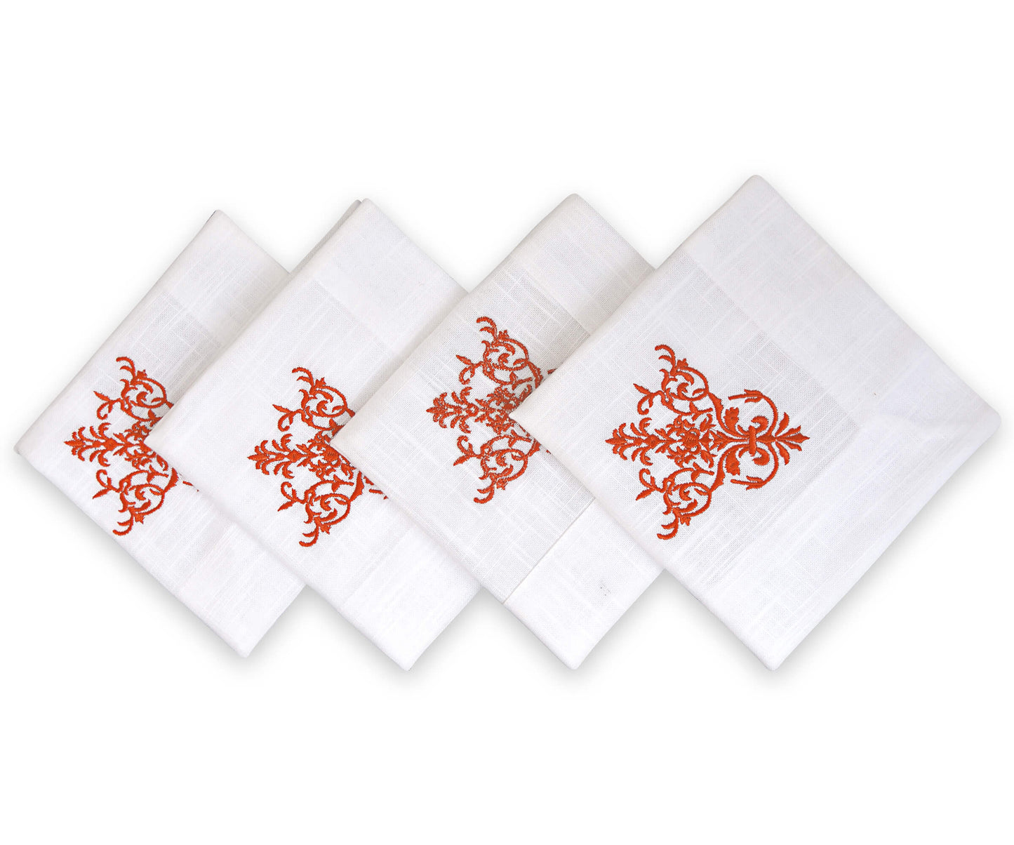 White Wedding Napkins - Victorian Napkins