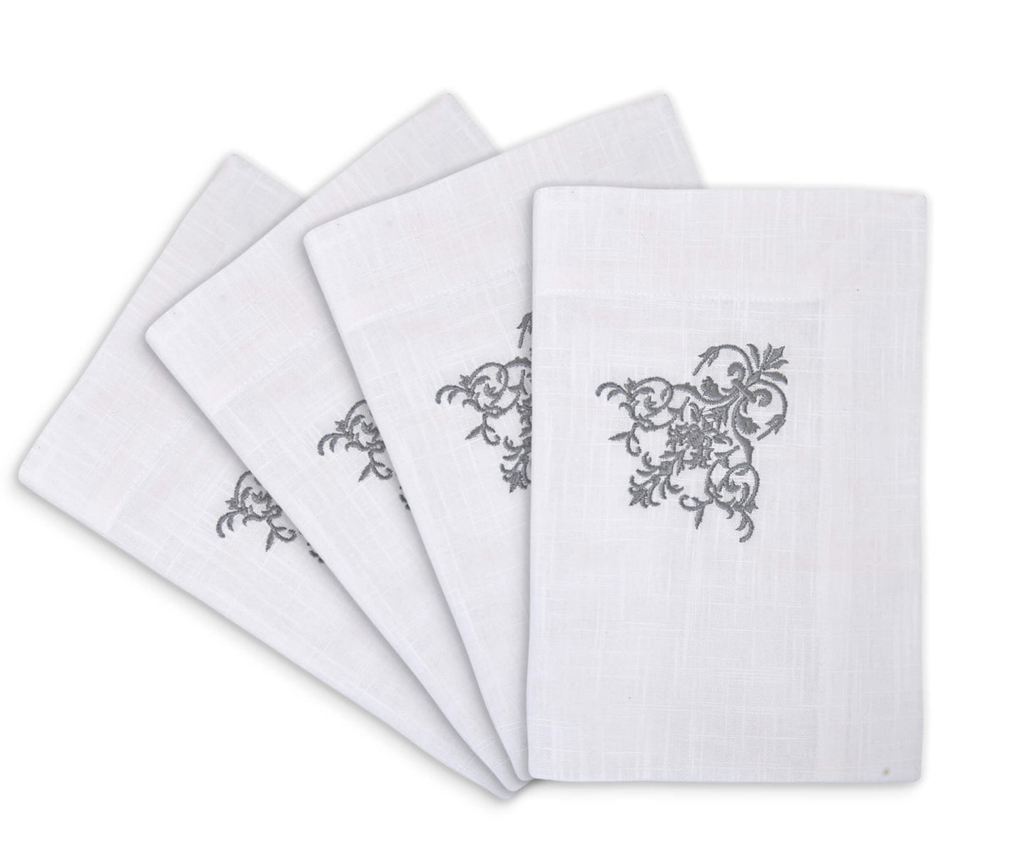 White Wedding Napkins - Victorian Napkins