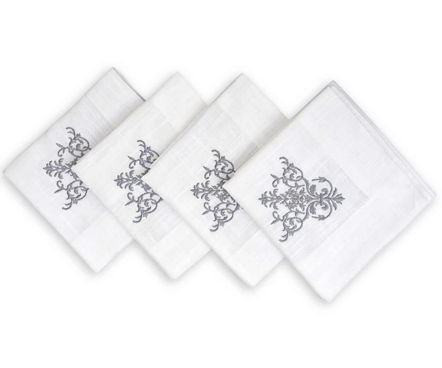White Wedding Napkins - Victorian Napkins