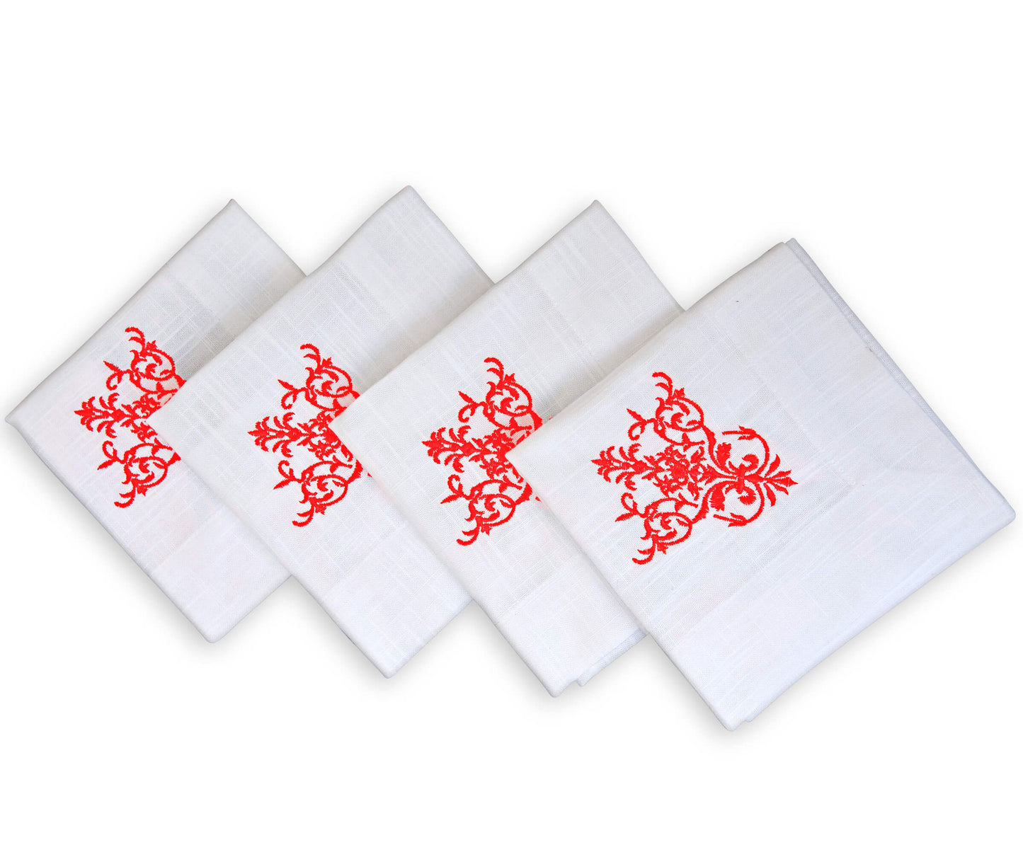 White Wedding Napkins - Victorian Napkins