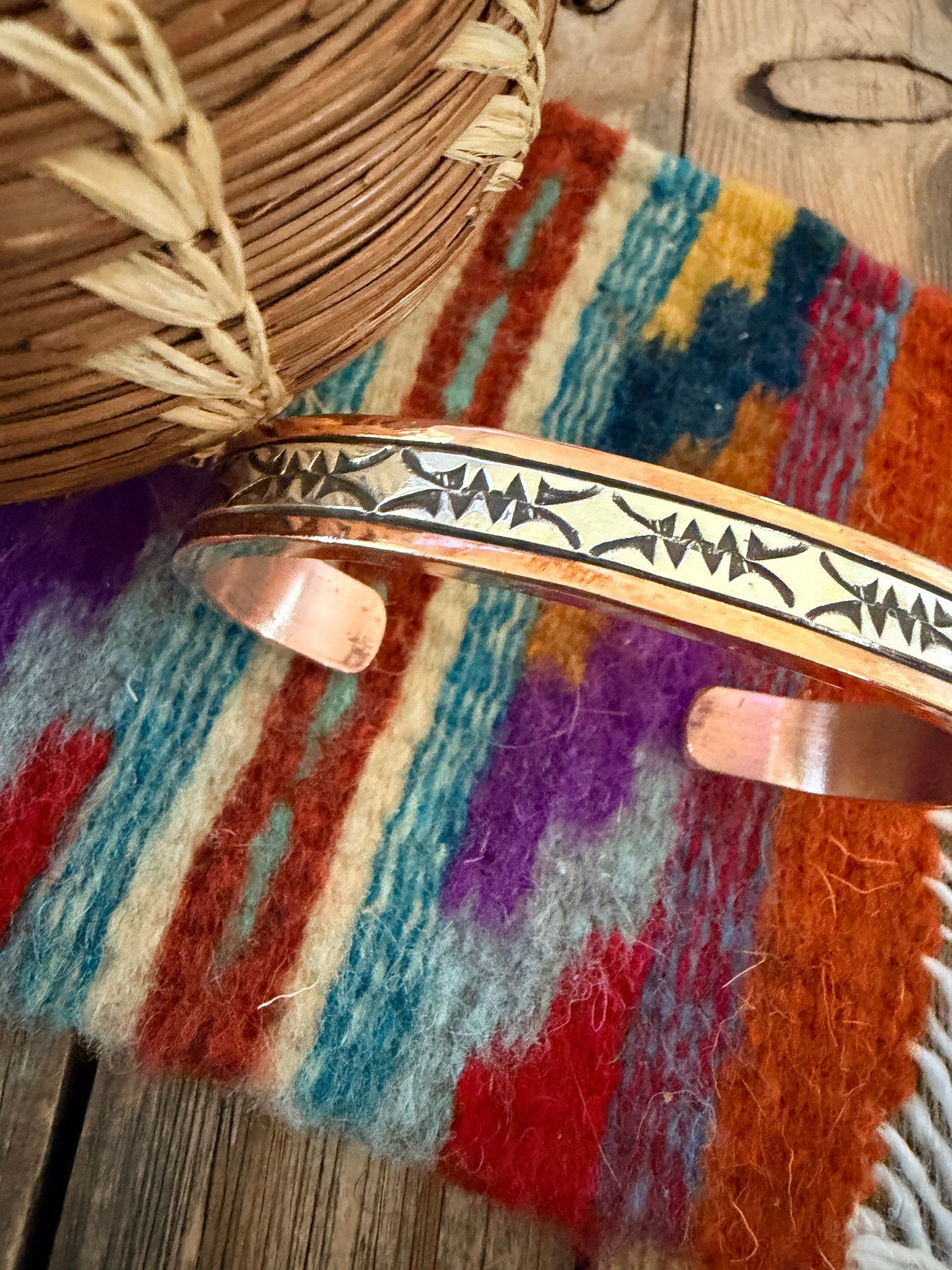 Handcrafted Copper & Sterling Silver Cuff Bracelet