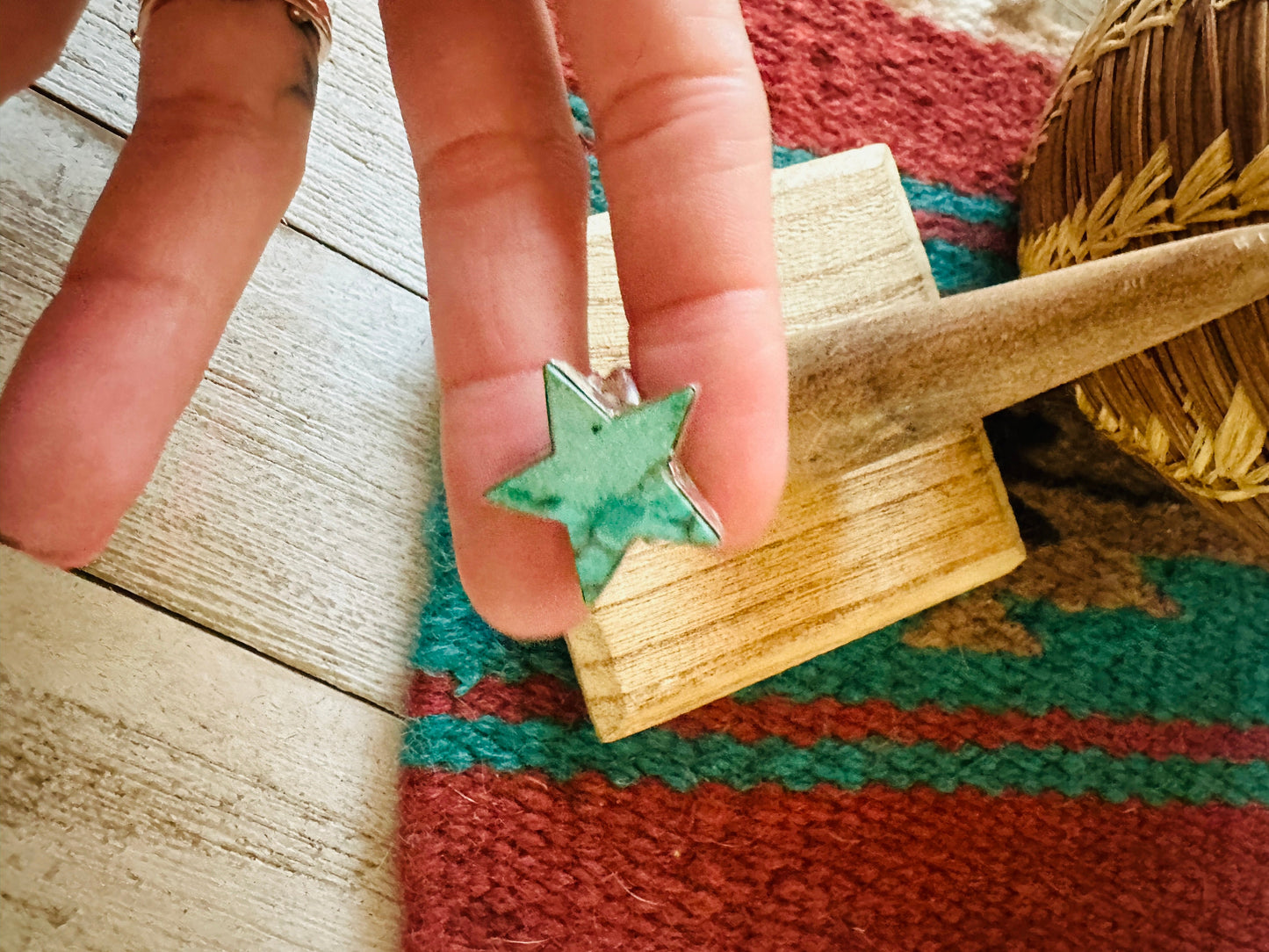 Handcrafted Sterling Silver & Turquoise Star Ring