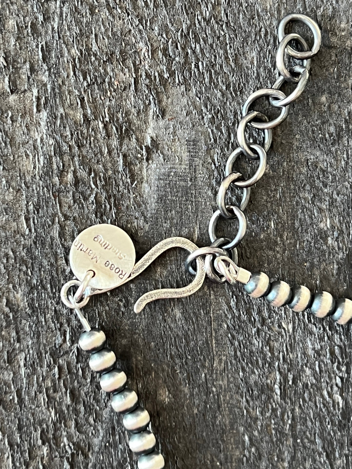 Handcrafted Electric Rainbow Sterling Silver, Turquoise and Spiny Oyster Single Strand Beaded Necklace by Rose Martin, 20 + 2 Inches