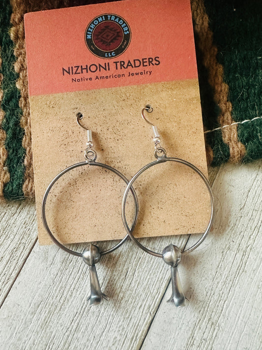 Handcrafted Sterling Silver Blossom Hoop Earrings