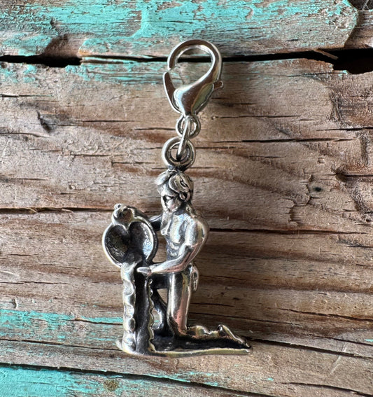 Handcrafted Sterling Silver Aquarius Charm