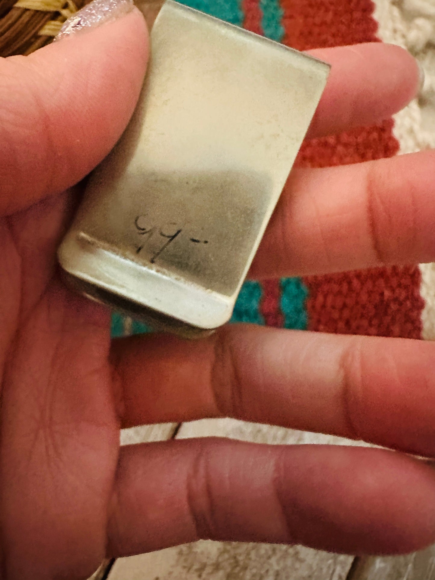 Handcrafted Hand Stamped Sterling Silver Money Clip