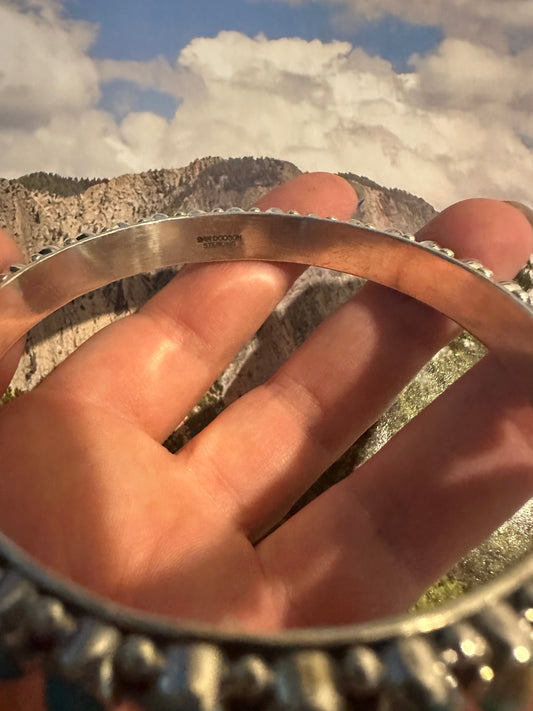 Beautiful Handmade Turquoise Sterling Silver Bangle By Dan Dodson style 2