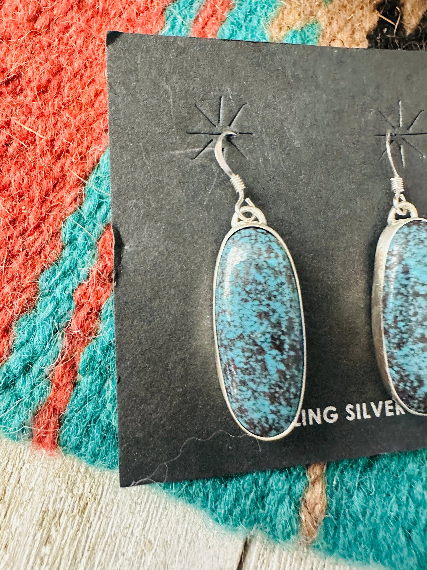Handcrafted Turquoise & Sterling Silver Dangle Earrings