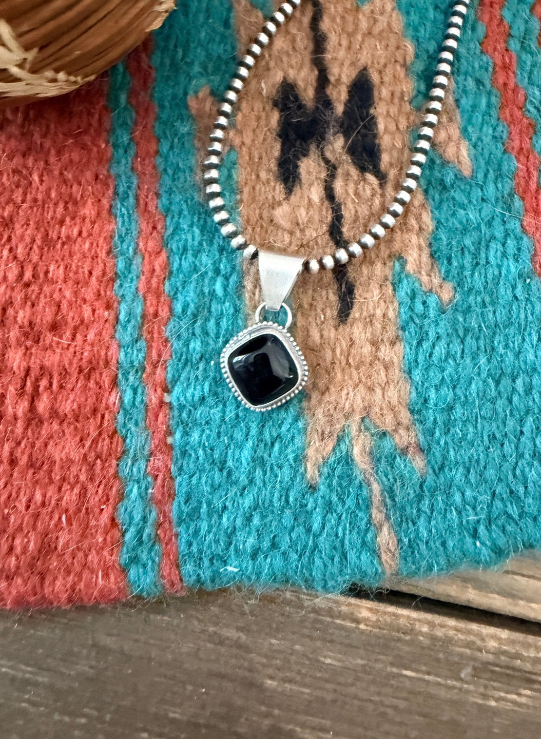 Handcrafted Sterling Silver & Onyx Pendant
