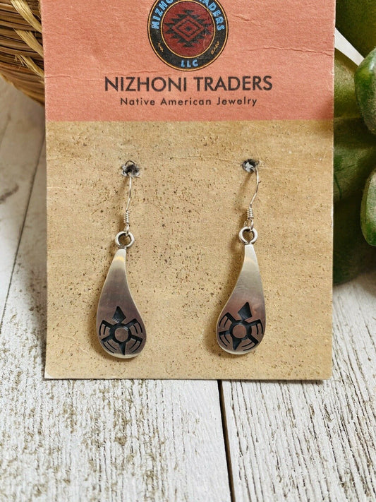 Handcrafted Sterling Silver Turtle Dangle Earrings
