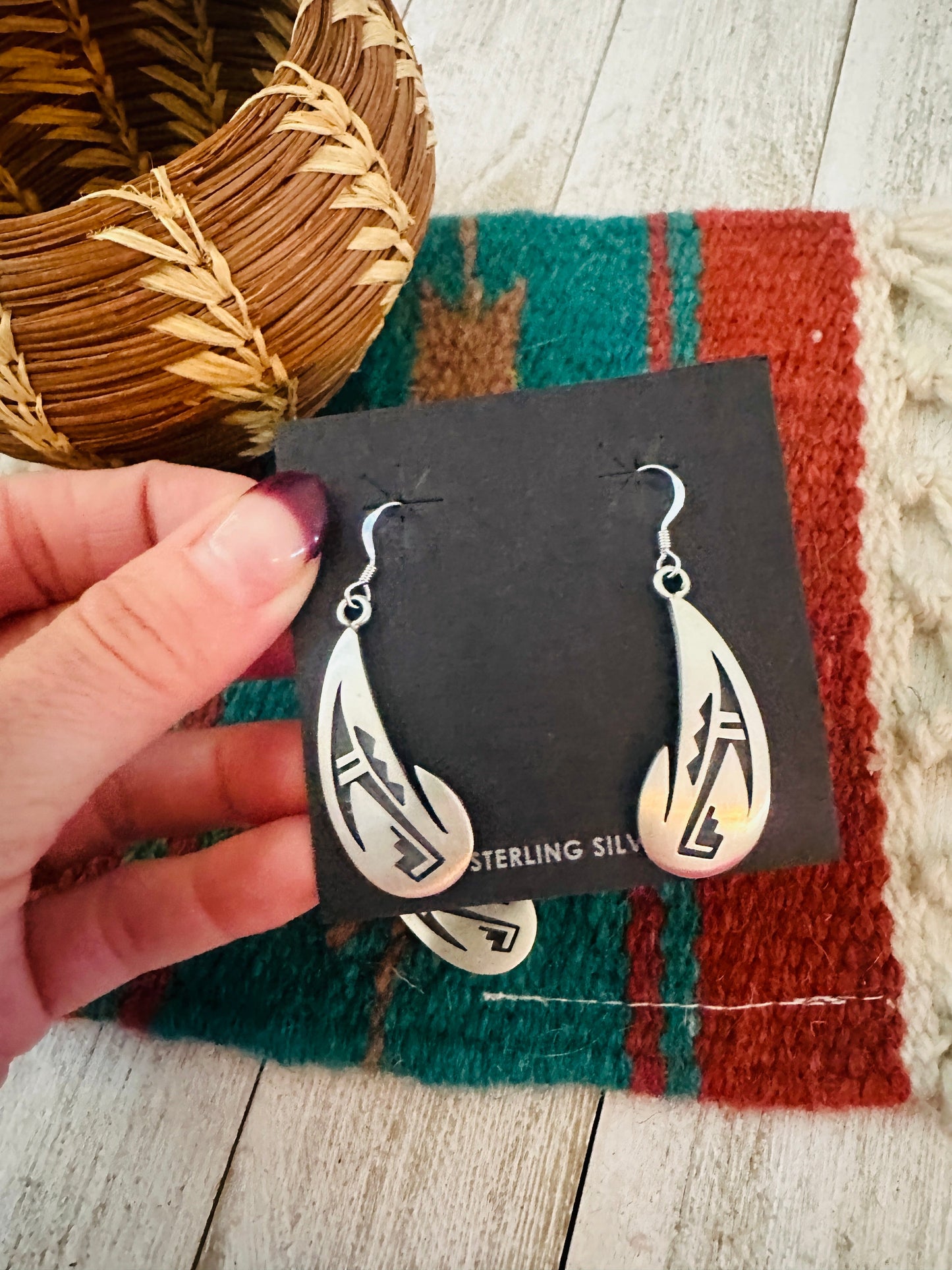 Handcrafted Sterling Silver Earring And Pendant Set