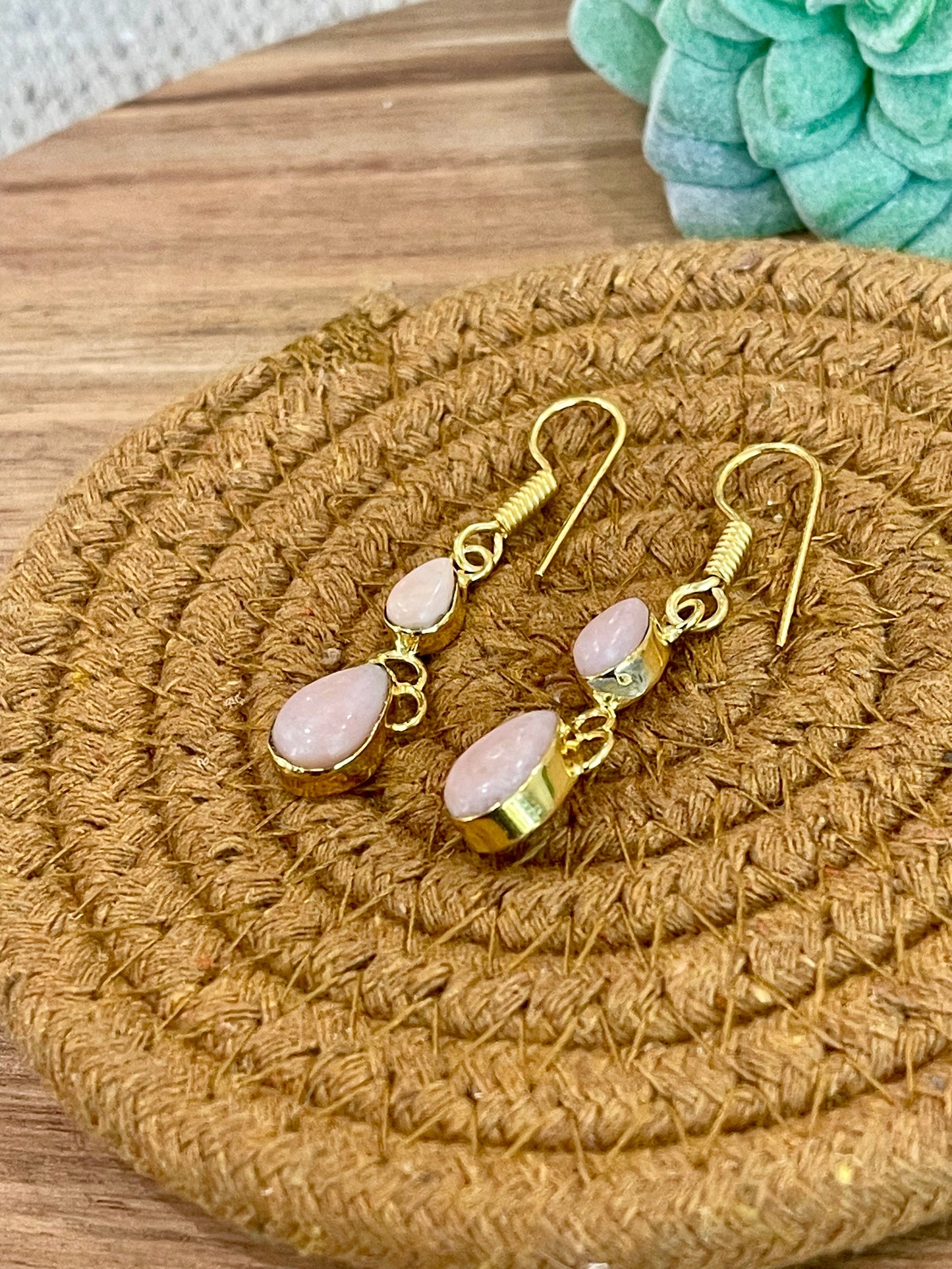 Vintage Gold Plated Dangle Earrings
