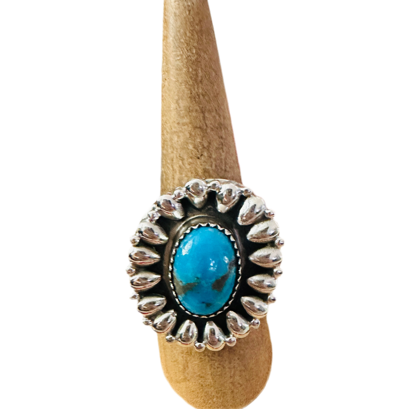 Handcrafted Sterling Silver & Turquoise Adjustable Ring