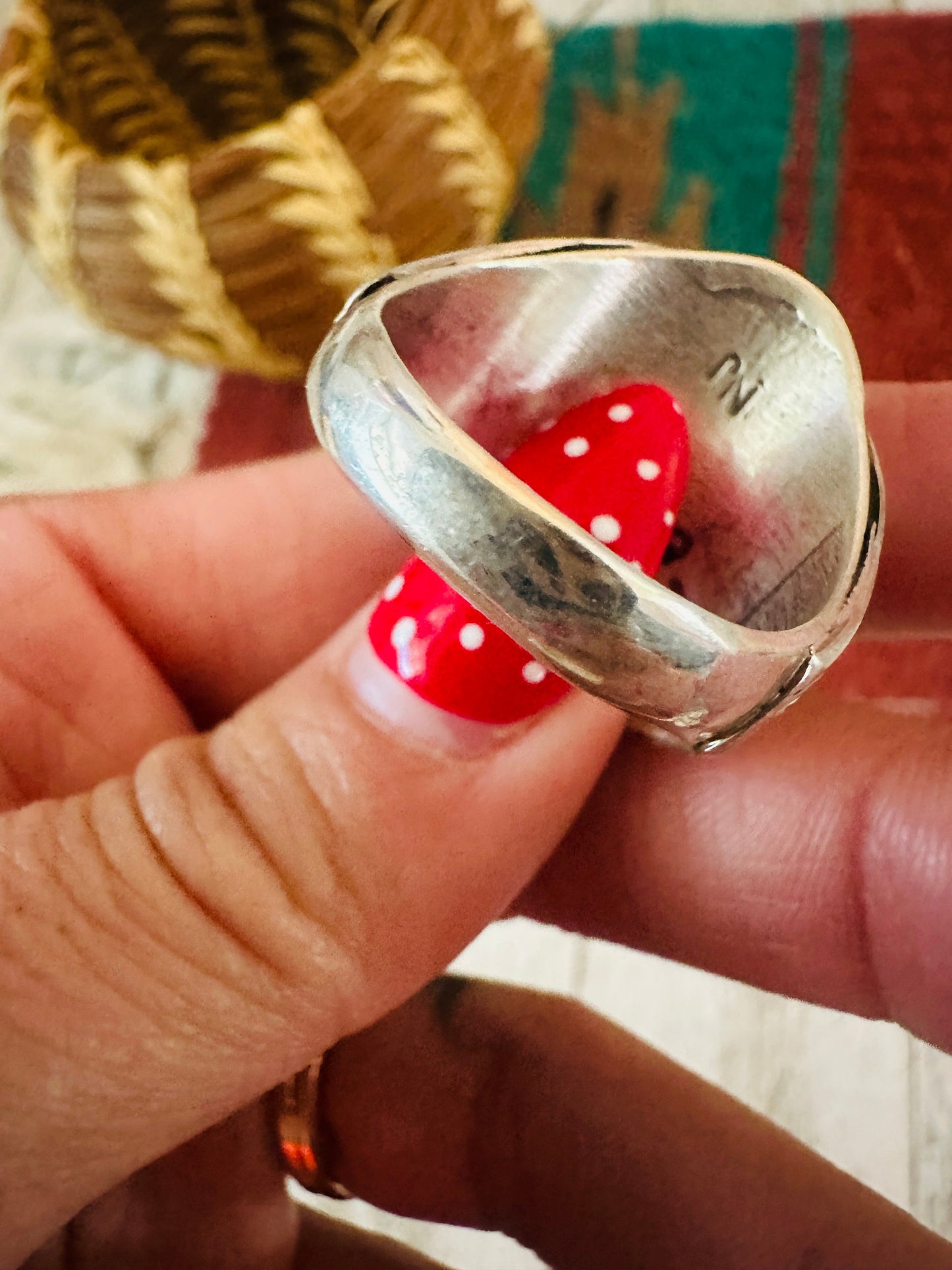 Handcrafted Sterling Silver & Turquoise Cluster Ring
