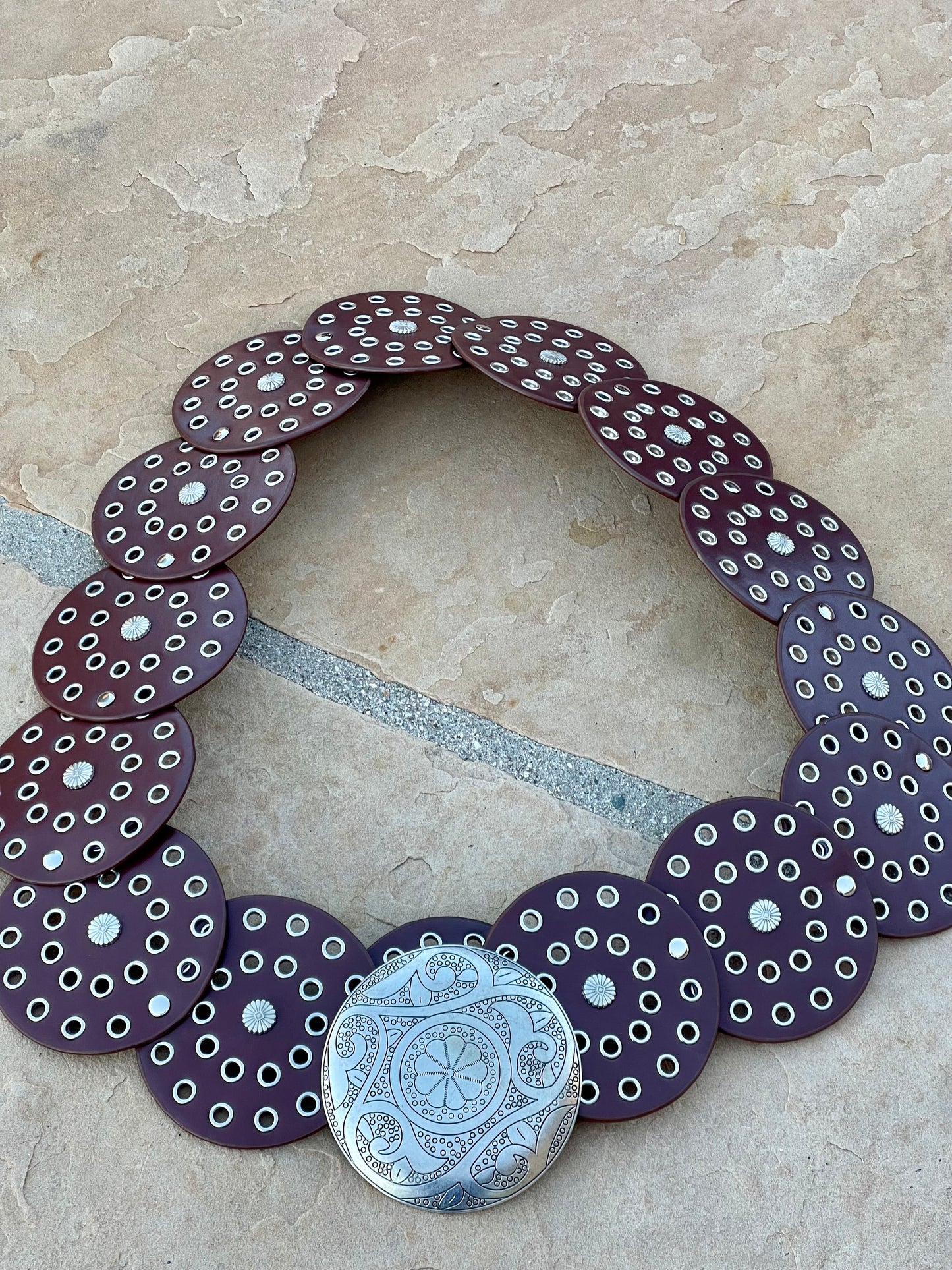 Handmade Brown Round Belt 44.5”