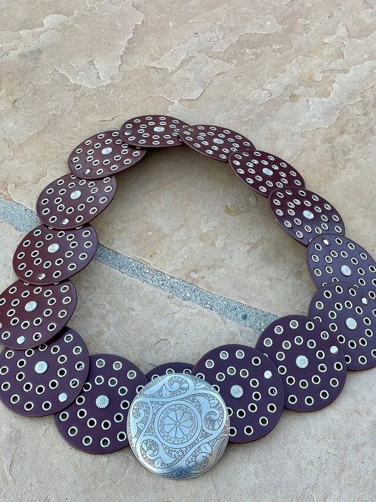 Handmade Brown Round Belt 44.5”