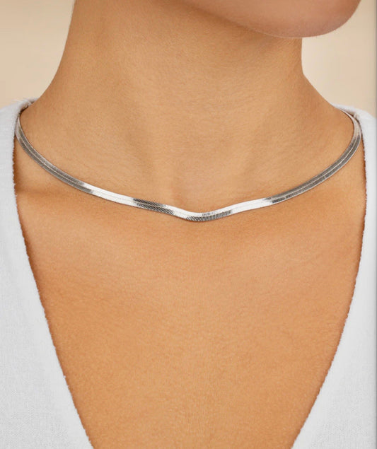 Herringbone Chain Necklace 24”