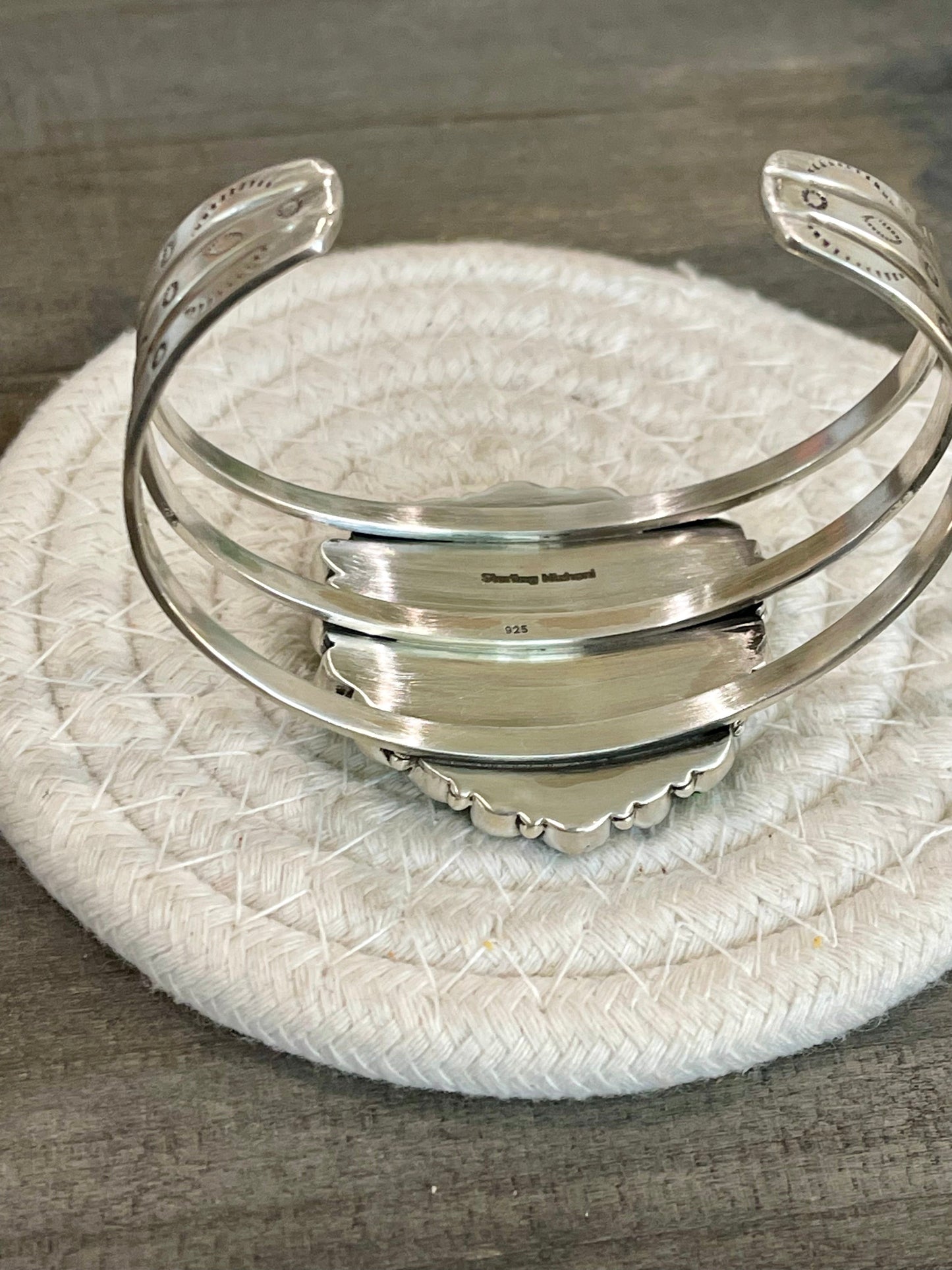 Beautiful Handmade Sterling Silver, Turquoise Multi Stone Cuff