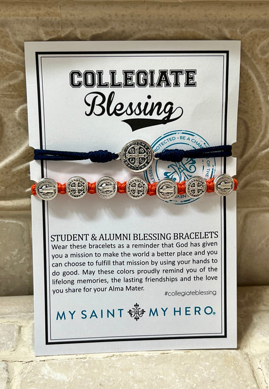 Student & Alumni Blessing Cross Bracelet- Red & Blue