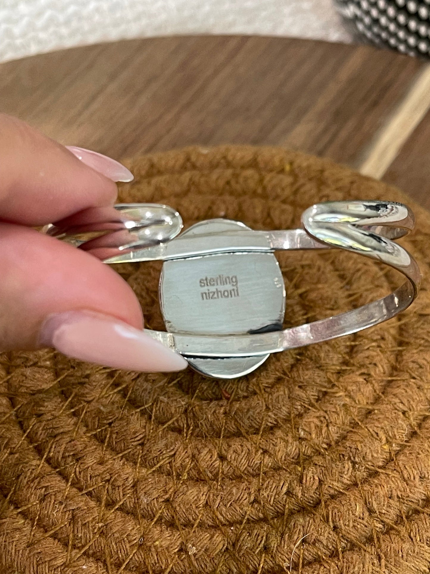 Beautiful Handmade Sterling Silver & Palomino Cuff Bracelet