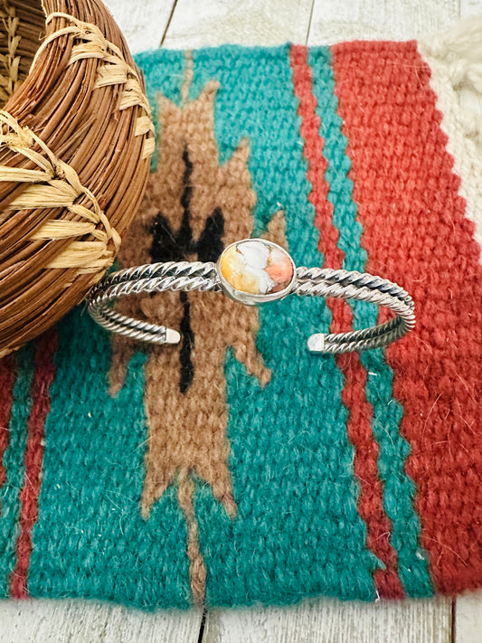 Handcrafted Sterling Silver & Spice Cuff Bracelet