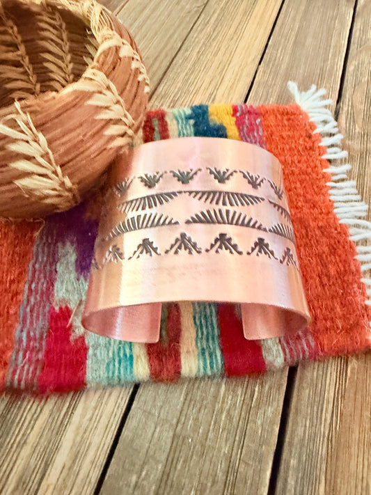 Handcrafted Copper Cuff Bracelet by Elvira Bill