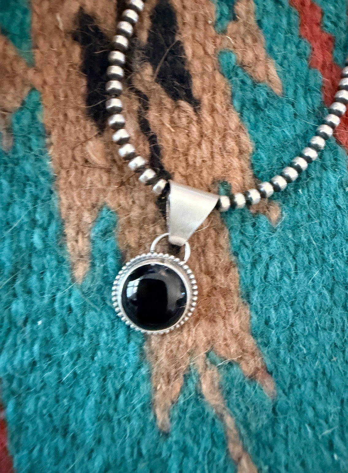 Handcrafted Sterling Silver & Onyx Pendant