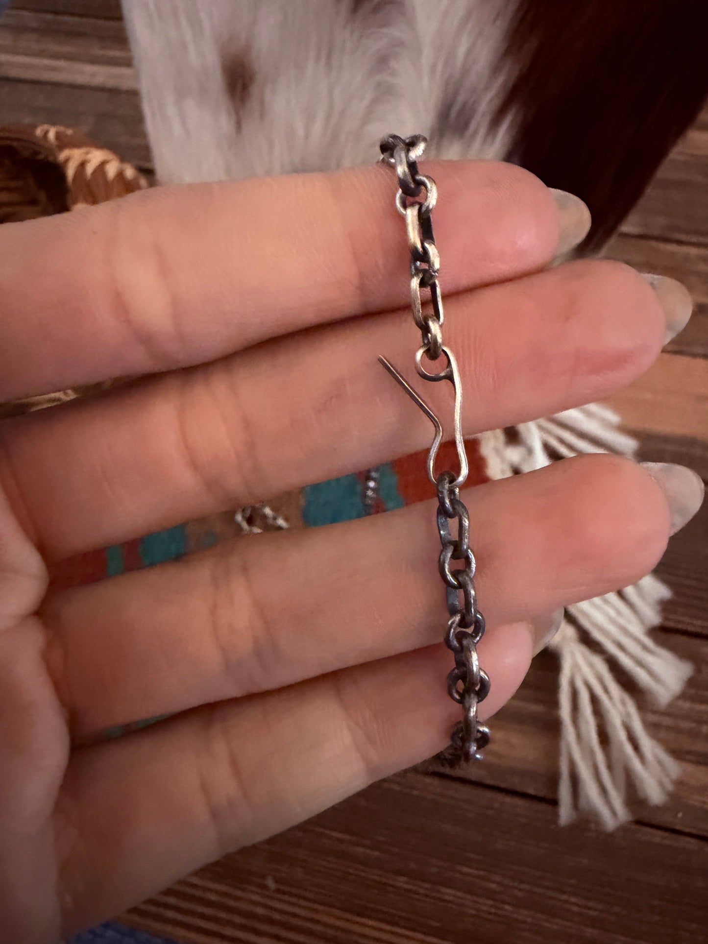 Handcrafted 24” Sterling Silver Chain Necklace