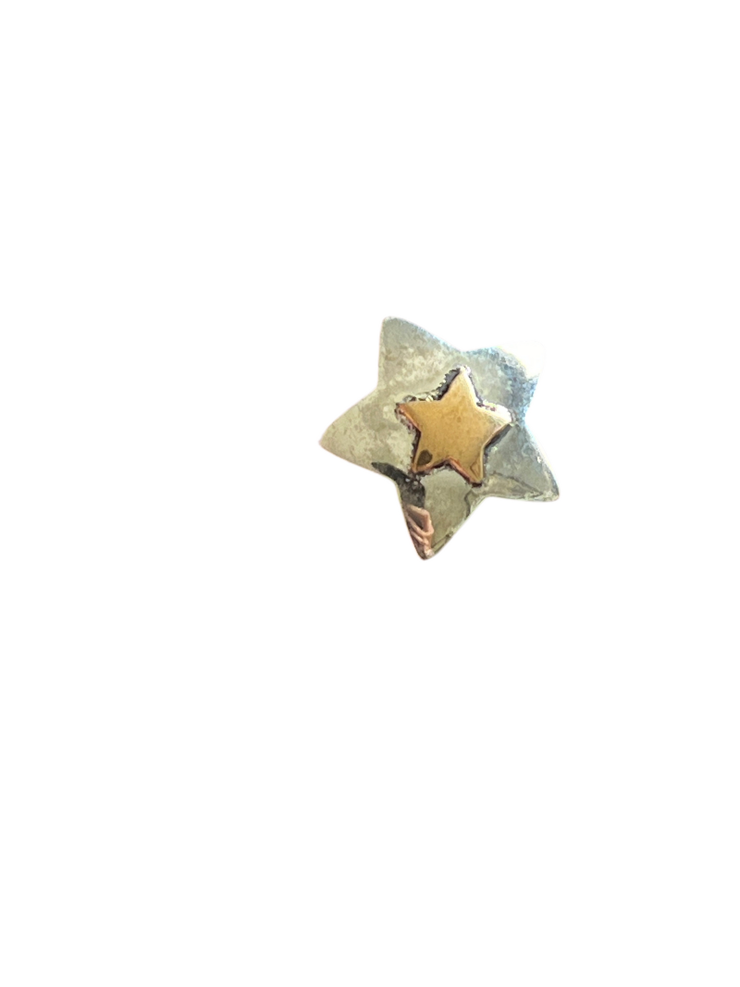 Sterling Silver and Brass Concho Slide, Shooting Star