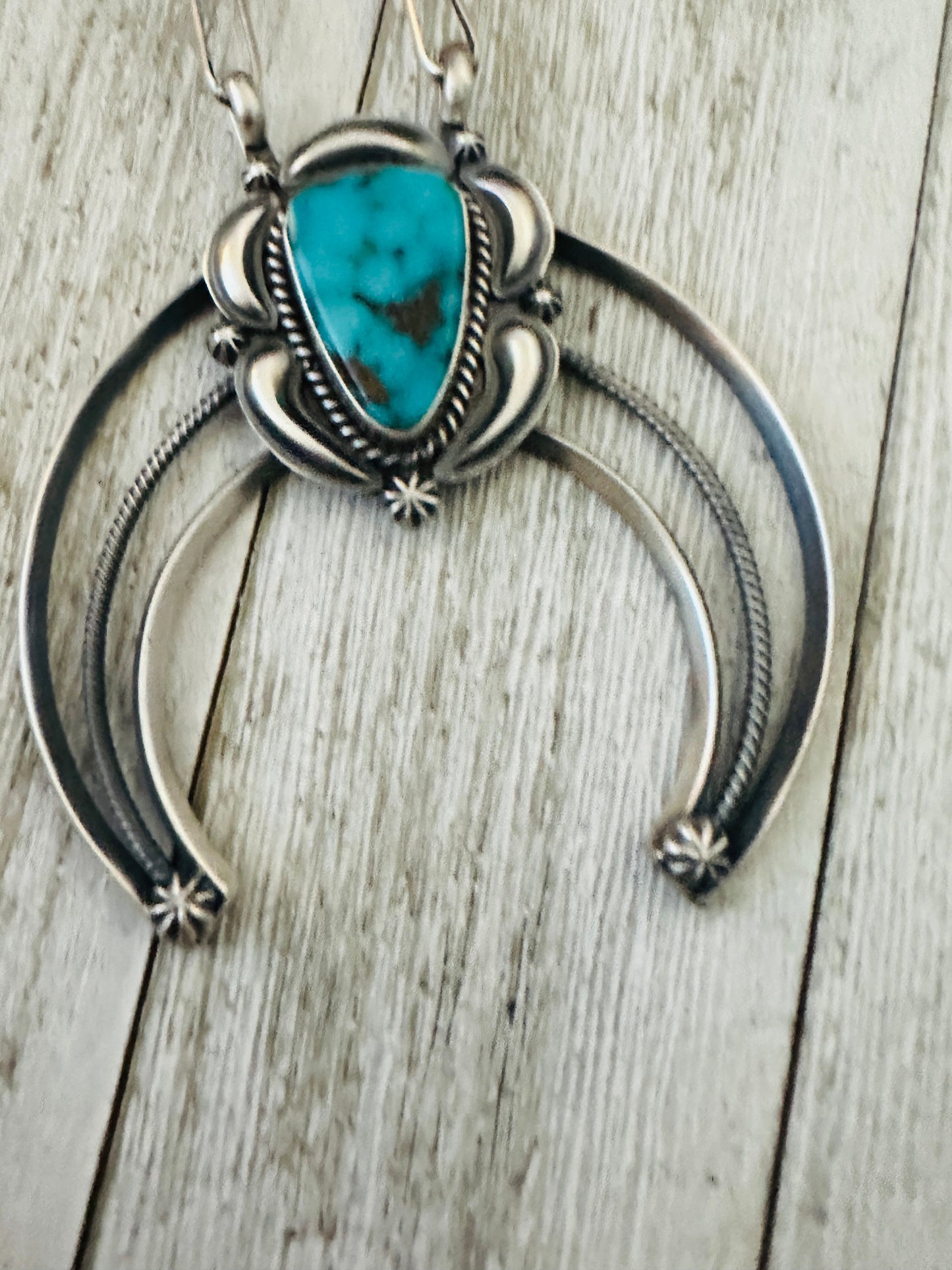 Handcrafted Sterling Silver & Turquoise Naja Chain Necklace