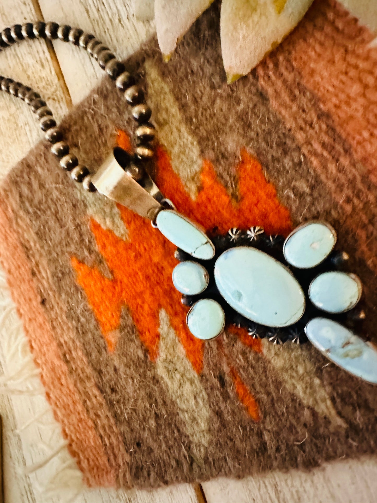 Handcrafted Golden Hills Turquoise & Sterling Silver Pendant by Paul Livingston