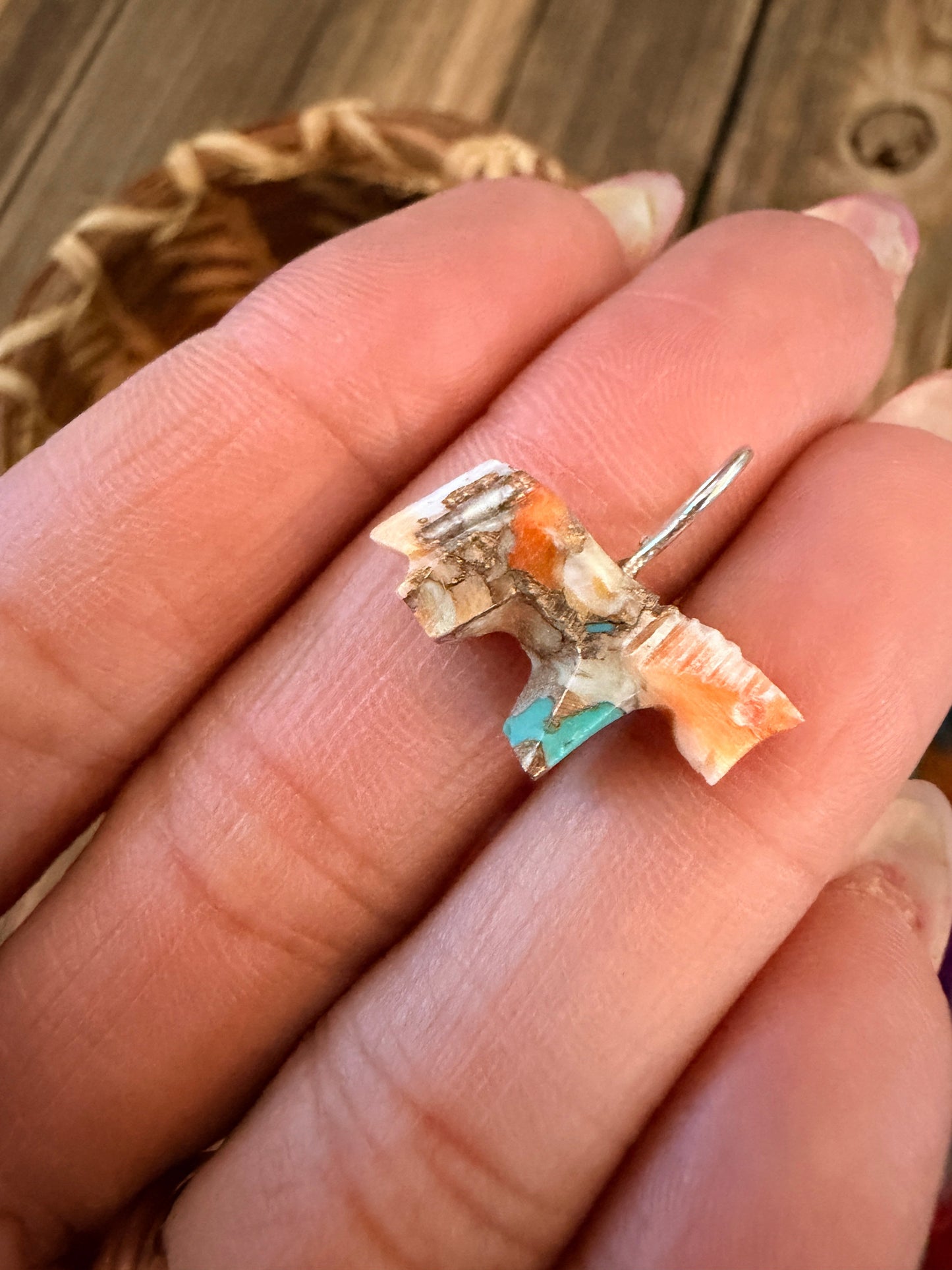 Hand Carved Spice Horse Pendant