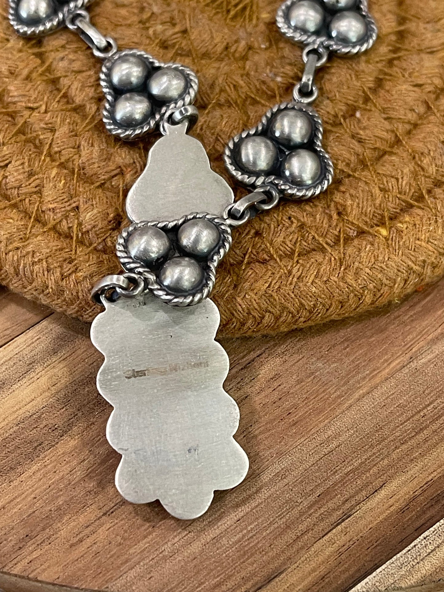 Beautiful Handmade Sterling Silver Cluster Necklace