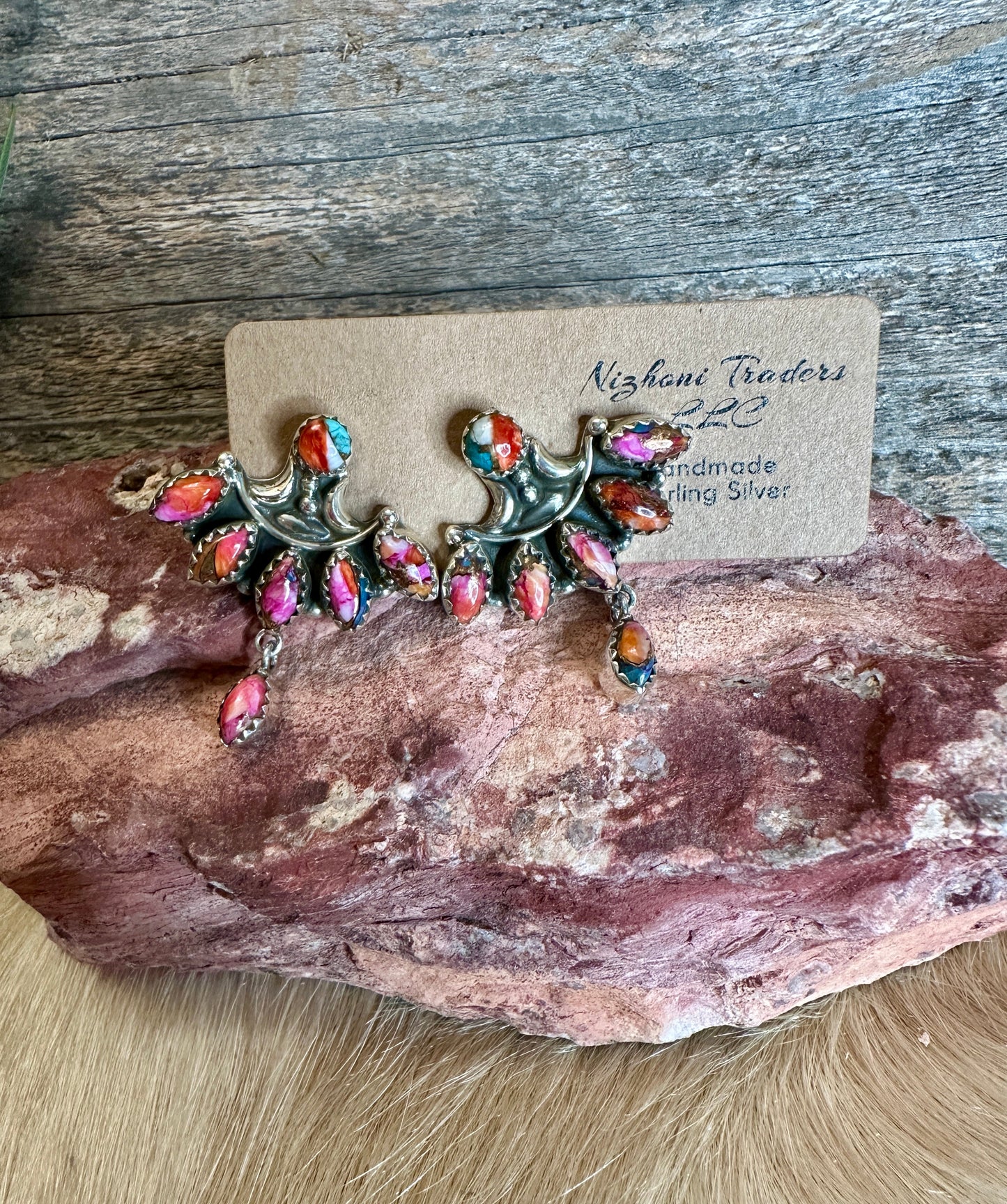 Handmade Pink Dream Sterling Silver Dangle Earrings