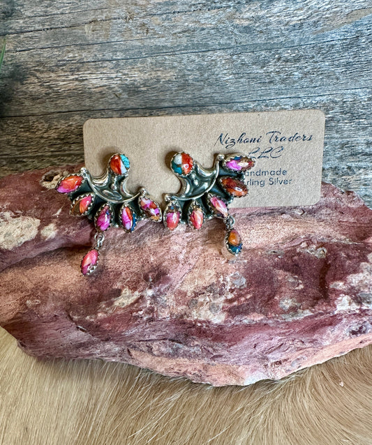 Handmade Pink Dream Sterling Silver Dangle Earrings