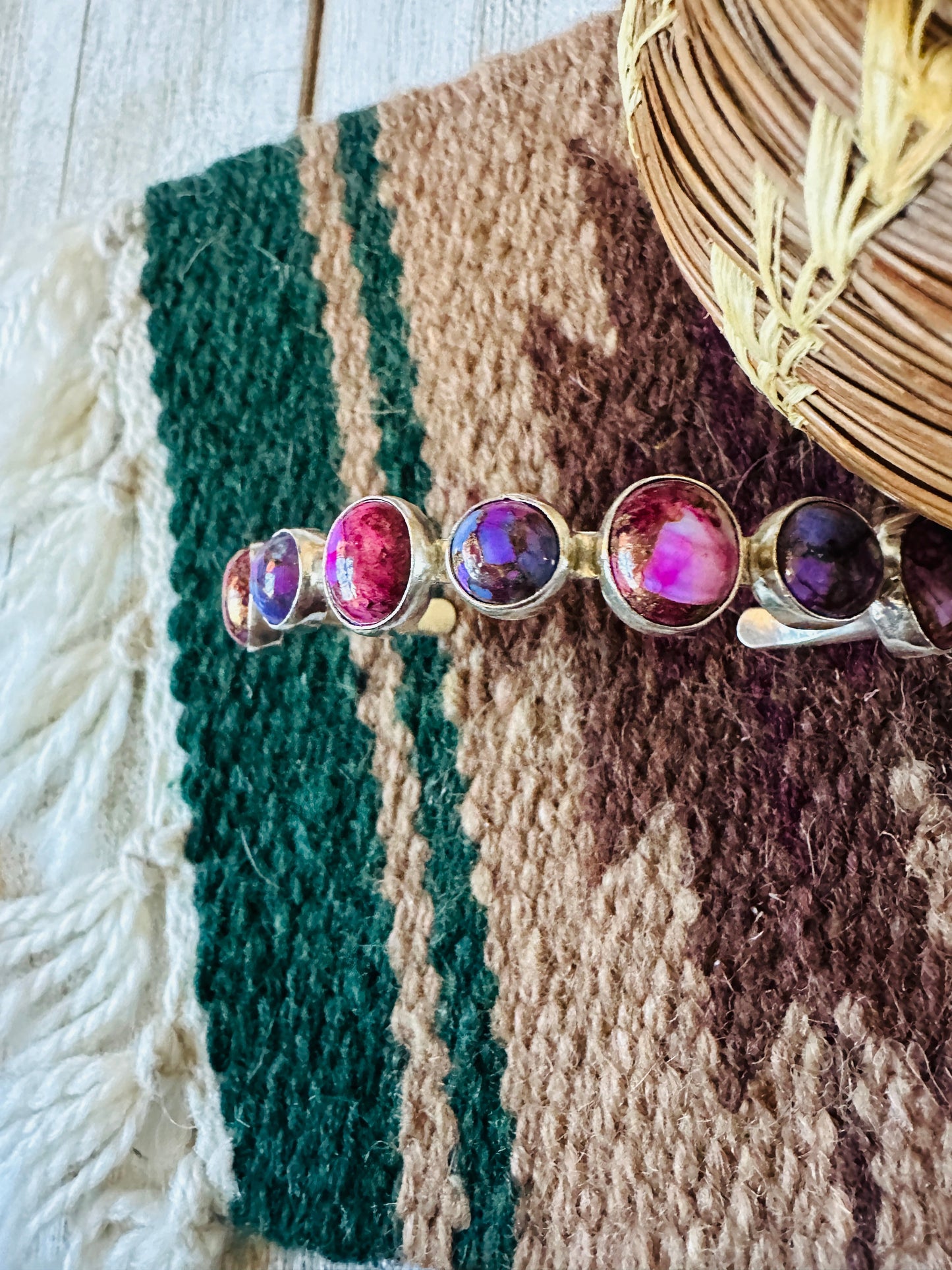 Handcrafted Sterling Silver & Pink Dream Mojave Cuff Bracelet