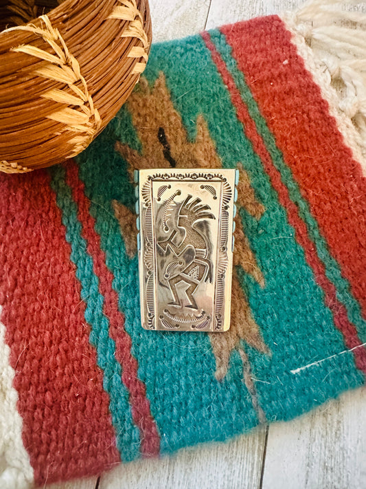 Handcrafted Sterling Silver & Turquoise Bolo Pendant