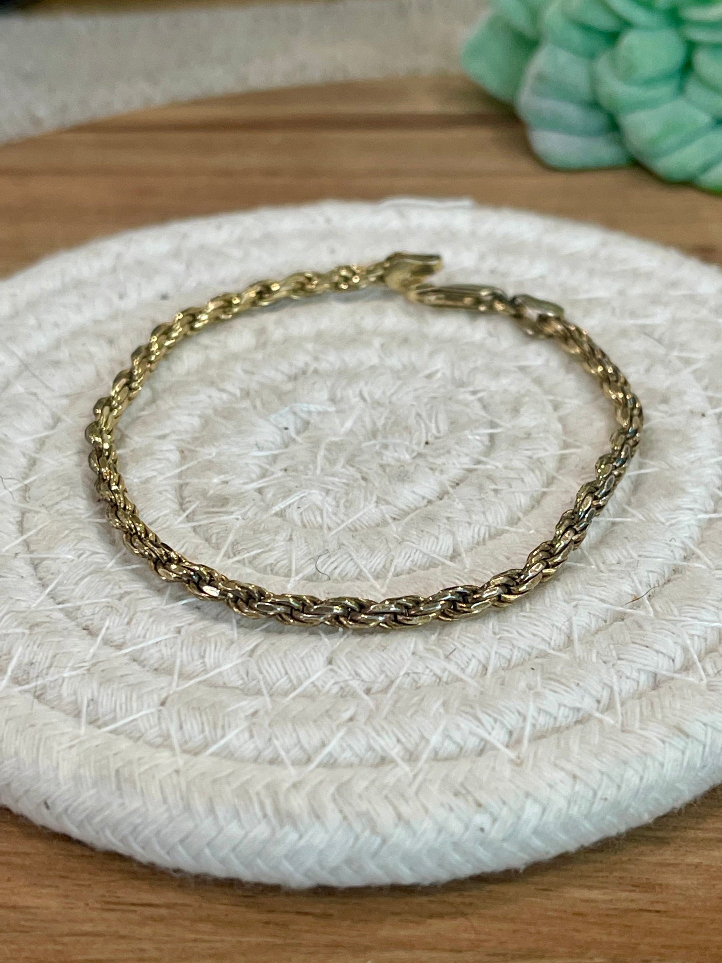 Vintage  Gold Plated Chain Bracelet